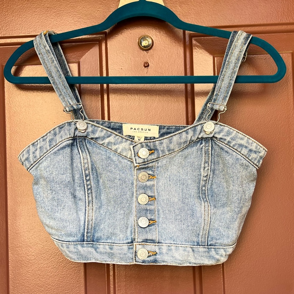 Pacsun Jean Crop Top